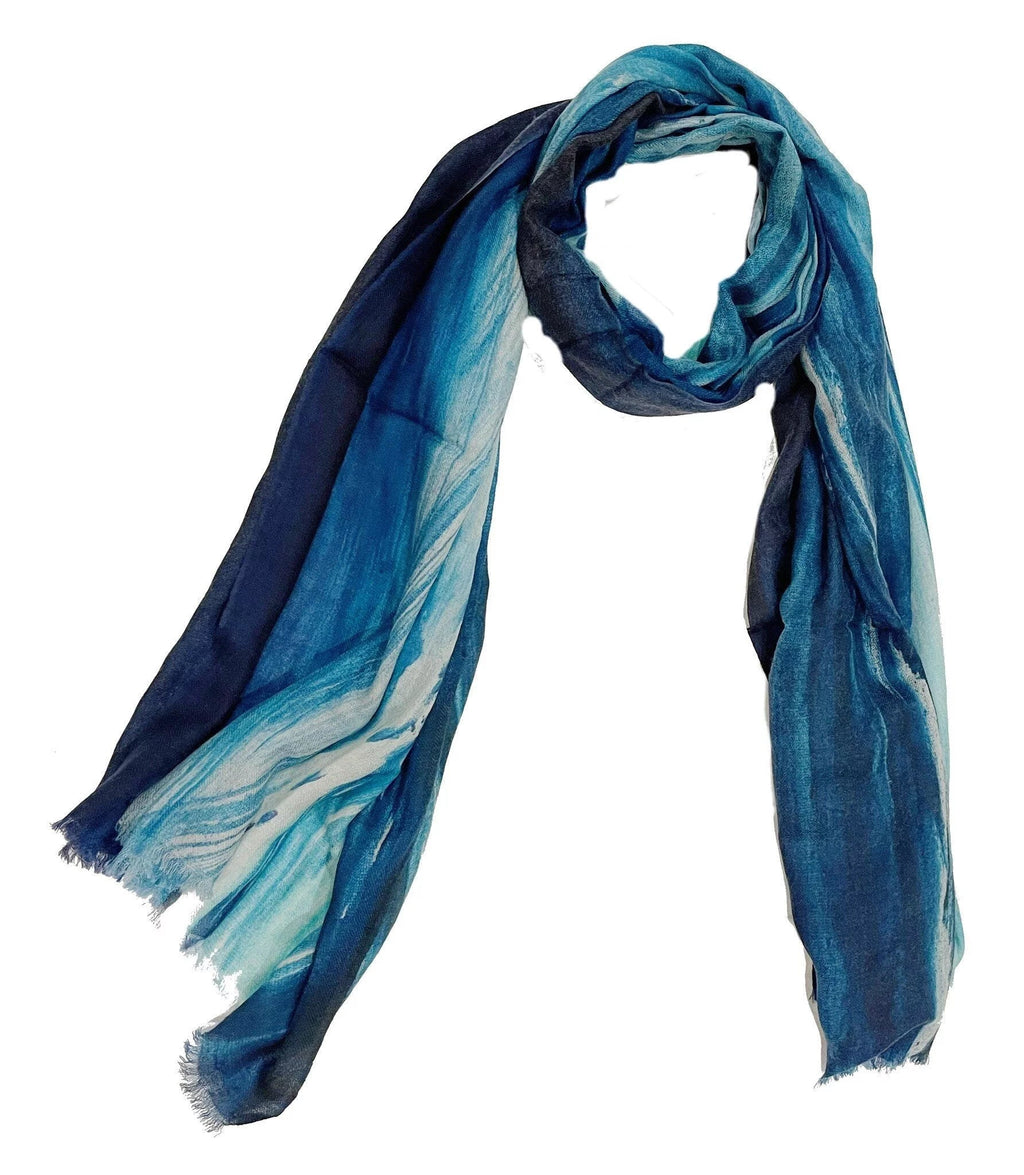 James - Cheung Montauk Paul Scarf Cashmere/Wool Stormy by Blend Lightweight