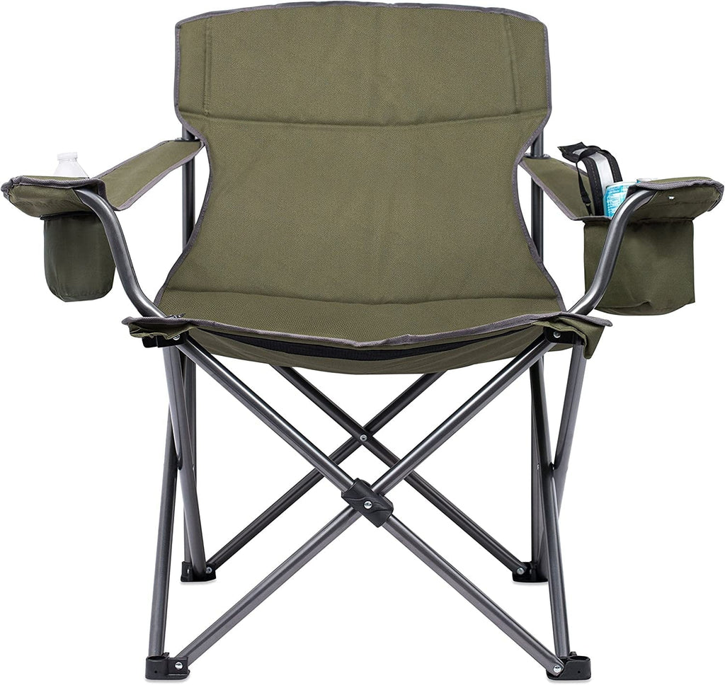 Folding Cooler - Chair - Green - - Best Wide Bag Case Extra Quad - Heavy Padded XL - Cup Sports Carrying - - Internet's Beach Duty Holder Camping - Outdoor Insulated -