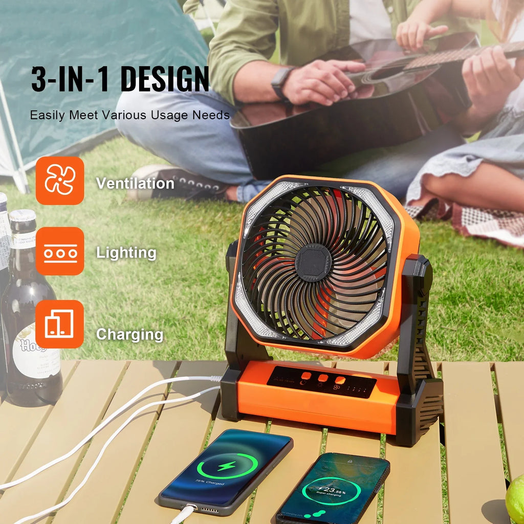 inch 4 LED 8 Portable SKYSHALO with Rechargeable Adjustable Fan Lantern Speeds