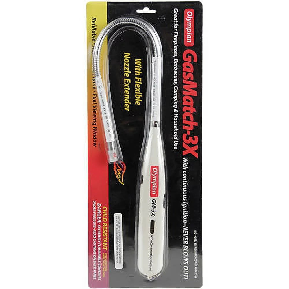 Multicolor Refillable Gas Fluid | GM-3X Length, Lighter (57549) (It 26-inch Match | Total Empty) Butane with Arrives Camco Olympian
