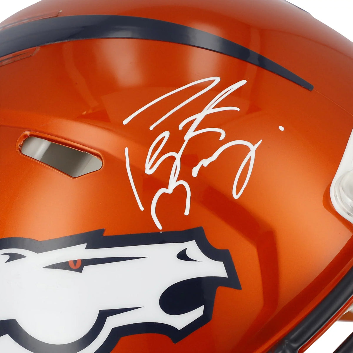 Broncos Autographed Manning Denver Peyton Authentic Riddell Helmet Flash Speed