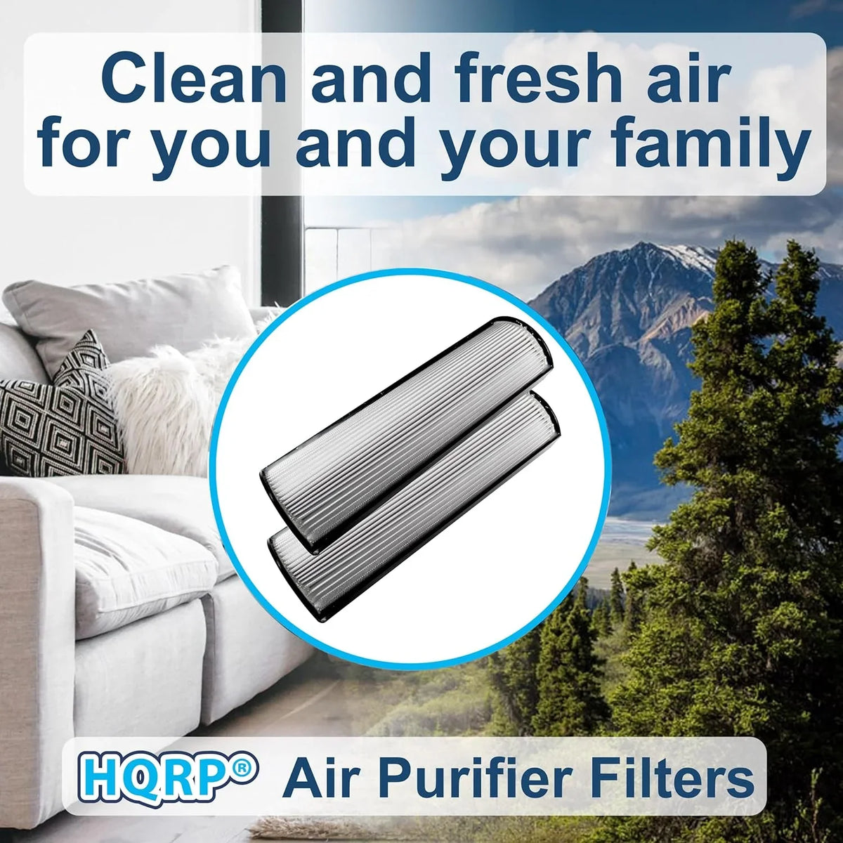 TPP640S HQRP 2-Pack TPP440 Purifier Compatible Air TPP640 Envion HEPA TPP540 Therapure TPP440F with Filter