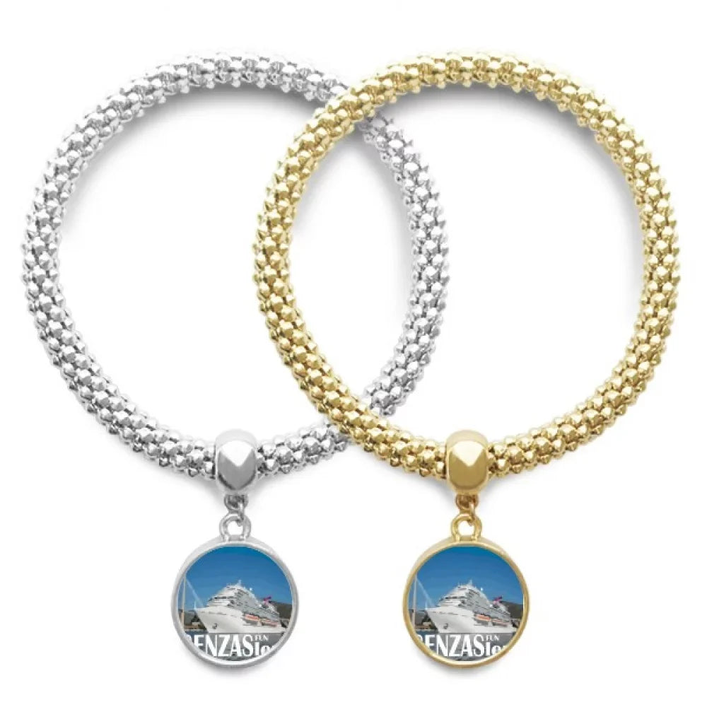 Chain Bangle Bracelet Luxury Lover Jewelry Couple Pendant Cruise Poster Ship Giant