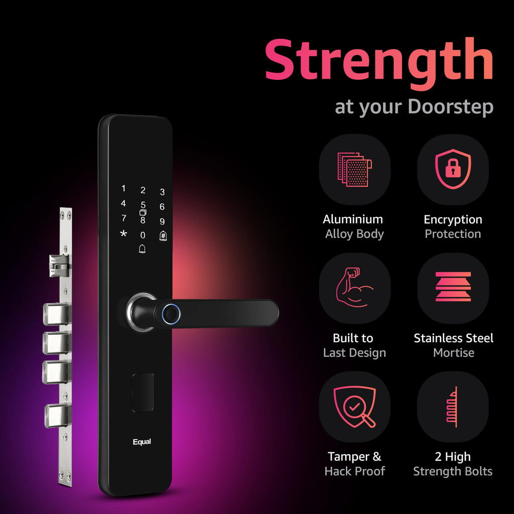 | (Wifi) 1 App Equal Mechanical For Pincode, Unlocking Smart Mobile Year Brand Wifi Card, A8 Access | Fingerprint, Wooden Key, Otp Wa Rfid Access, Door 6-Way Doors | Lock