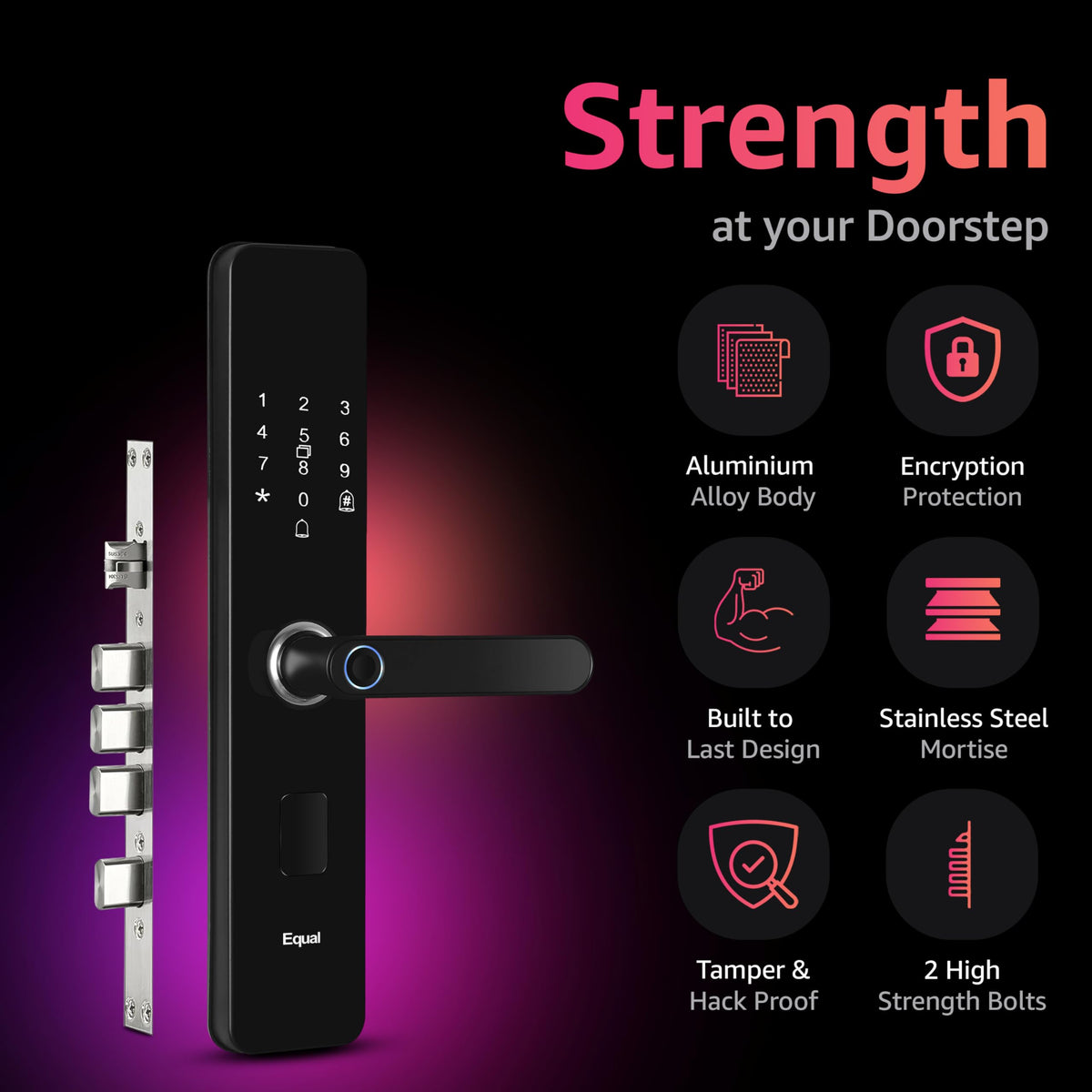 | (Wifi) 1 App Equal Mechanical For Pincode, Unlocking Smart Mobile Year Brand Wifi Card, A8 Access | Fingerprint, Wooden Key, Otp Wa Rfid Access, Door 6-Way Doors | Lock