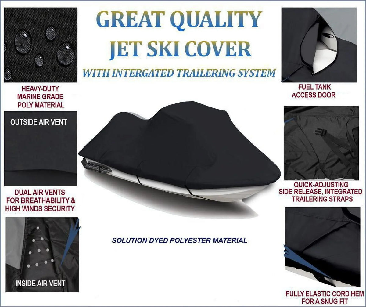 BLACK 1995 Ski 900 STX 1996 Cover Jet 1997-2006 Cover STX 750 for 1994 PWC 1998 DENIER 1997 JetSki 600 Compatible / Kawasaki