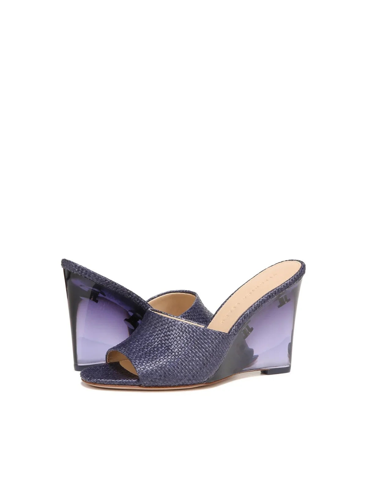 Dali Woven M Purple Heeled VERONICA 8.5 Slip Sandal Padded Womens Wedge Toe BEARD On Open