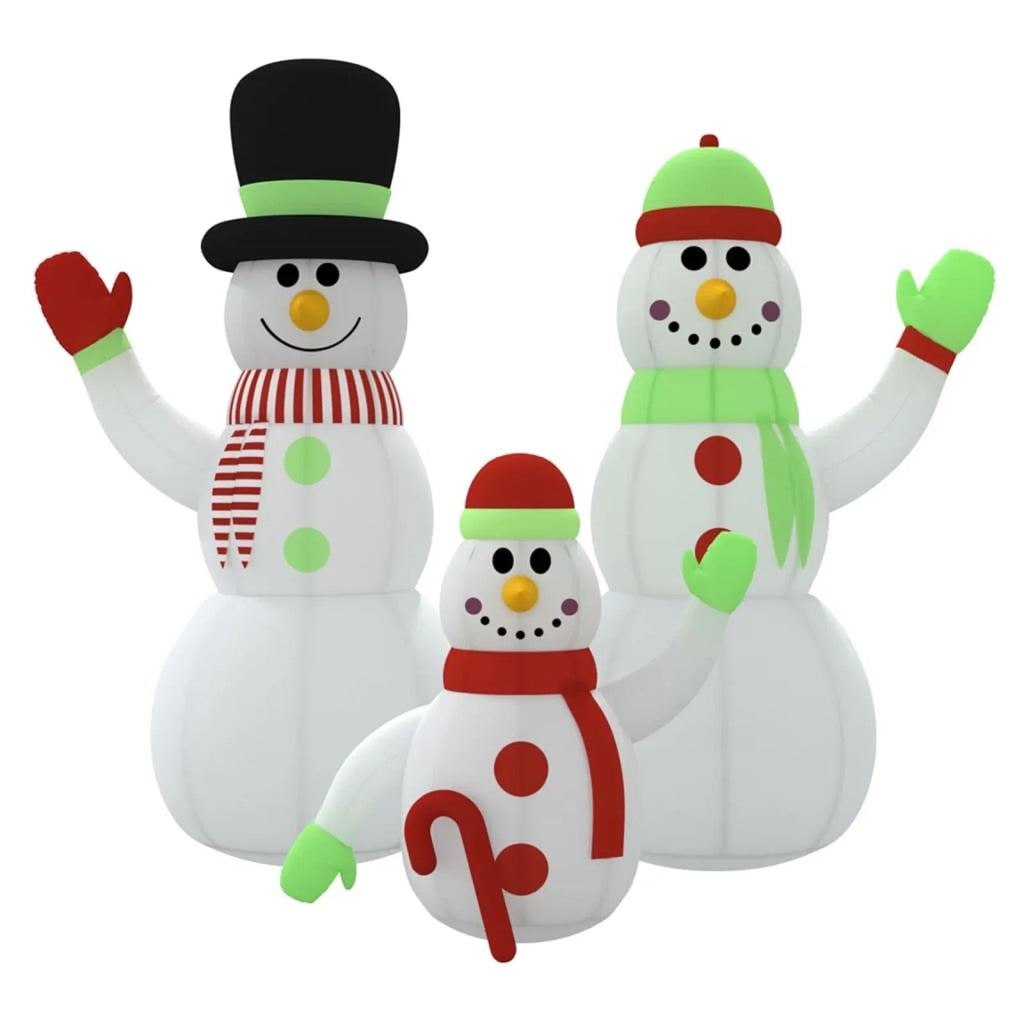 Snowman 12 Aibecy ft Inflatable with Family LEDs
