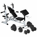 lb Bench Rack, Dumbbell and Set Weight Aibecy 264.6 Weight with Barbell