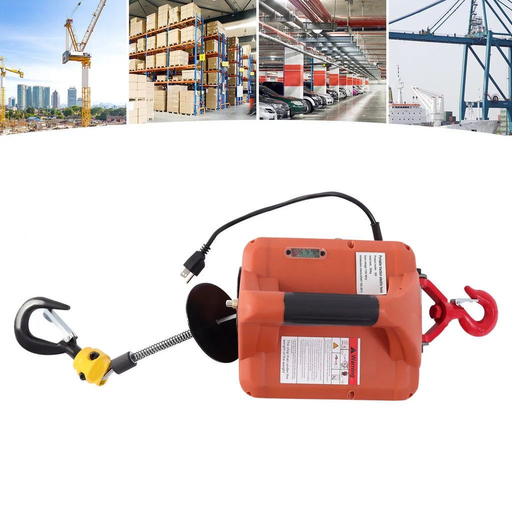 Crane 1100 Control 3-in-1 Winch ZhdnBhnos Lift 110V LBS Electric Portable Remote Wireless Hoist Kit