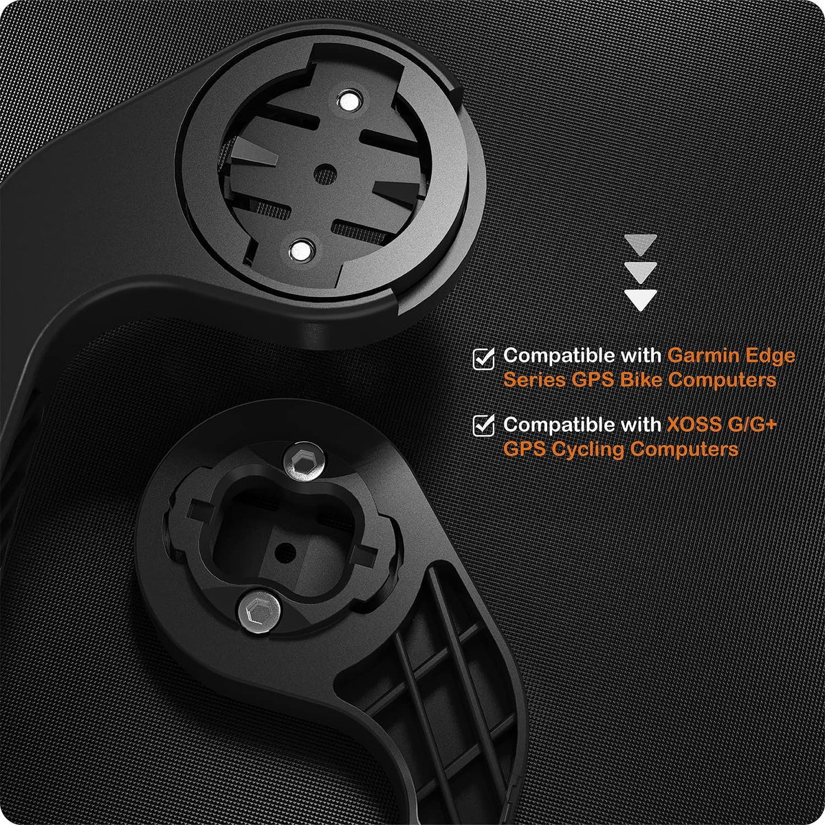 GPS Compatible Flush Out Quarter-Turn Front and Garmin Flange Mount to Mount with Friction Adapter Edge Bike
