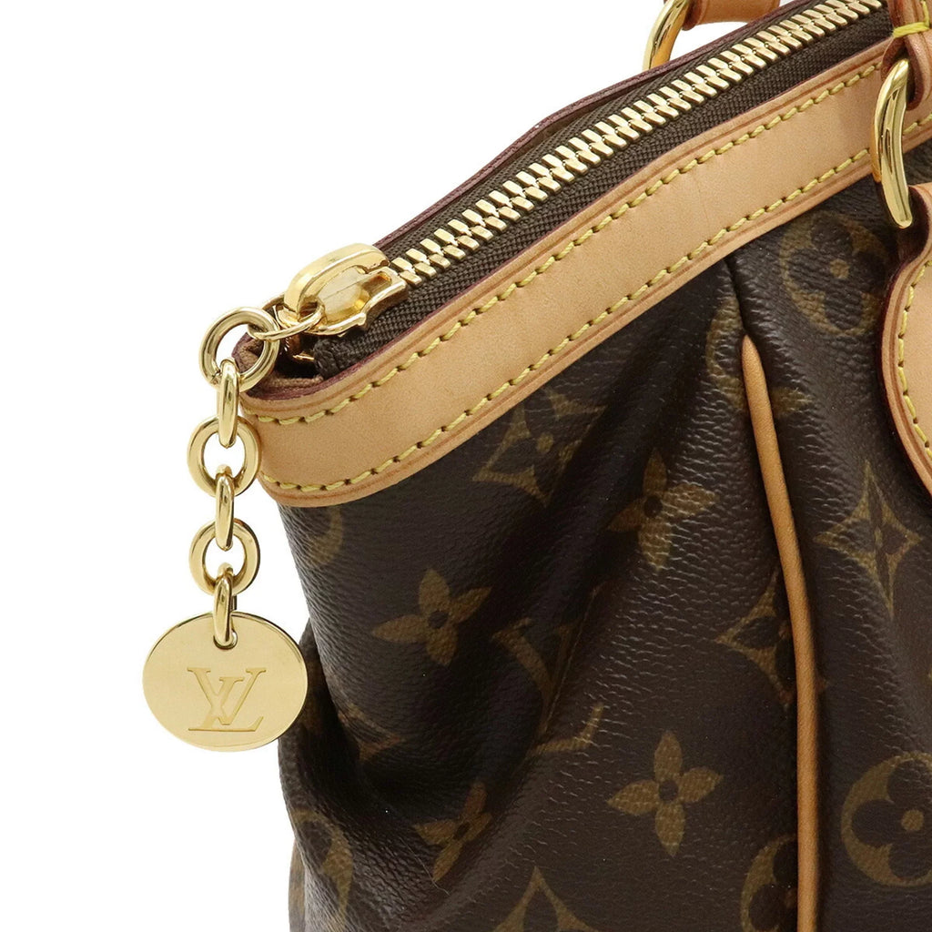 Authenticated Tote Handbag Bag Monogram PM Vuitton Louis M40143 LOUIS Used Tivoli VUITTON