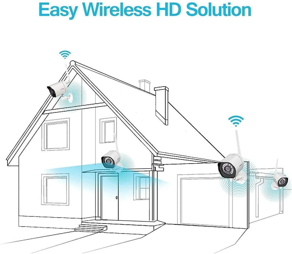 Camera Compatible System Pack Night Security Plug-In, Alexa Zmodo Smart Outdoor Cameras Vision with WiFi IP Wireless 2