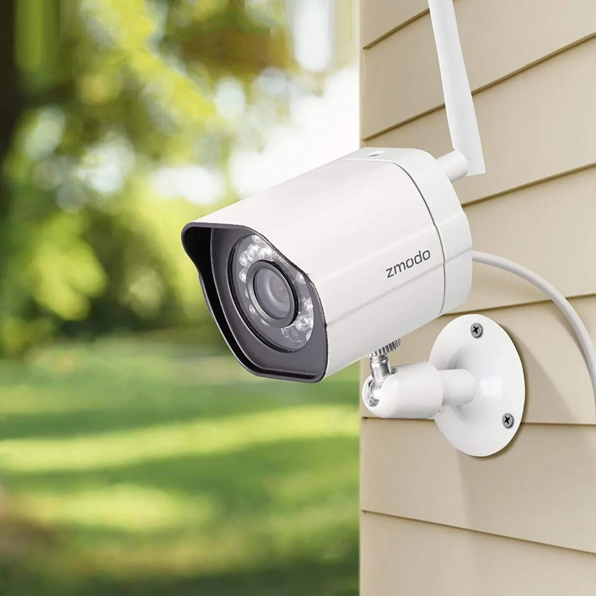 Camera Compatible System Pack Night Security Plug-In, Alexa Zmodo Smart Outdoor Cameras Vision with WiFi IP Wireless 2