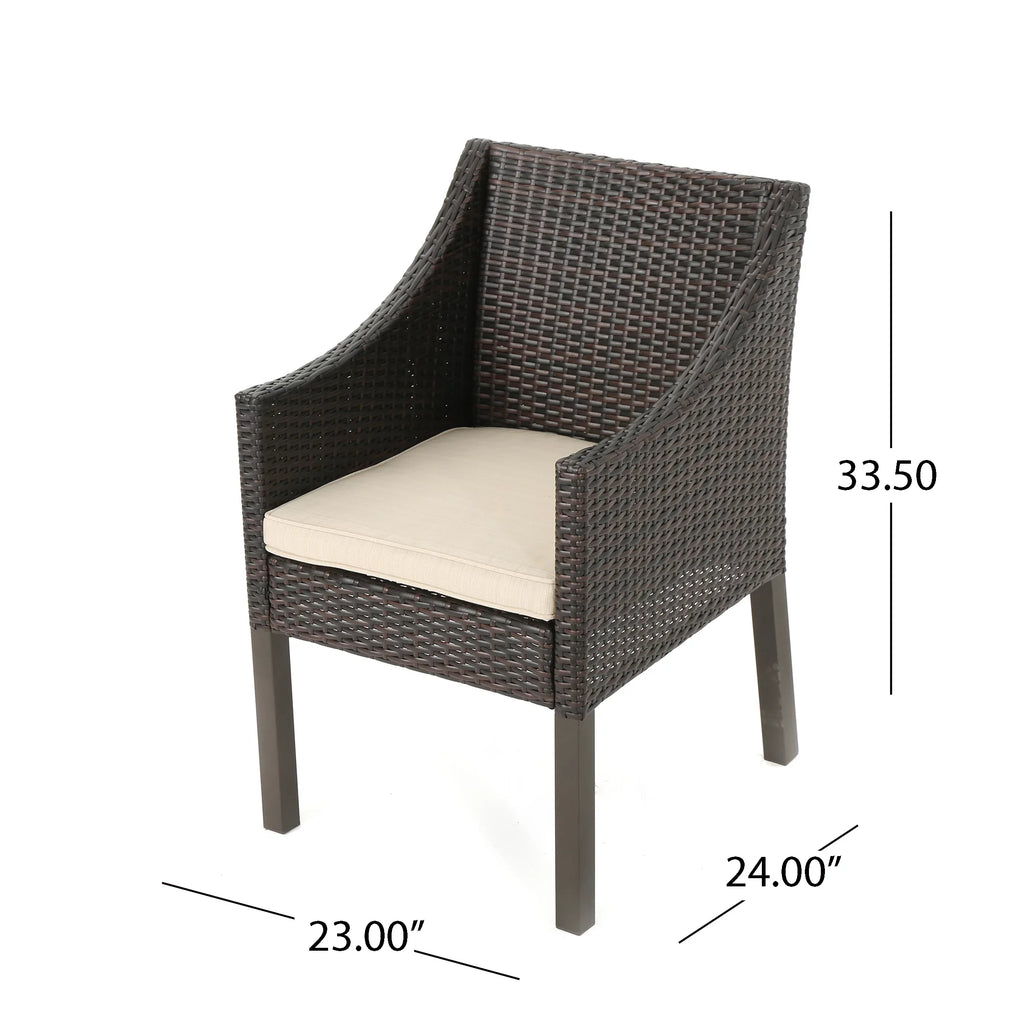 Beige Noble Outdoor House Multibrown, with Cushions, Wicker Piece Set Arcadia 9 Dining Rectangular