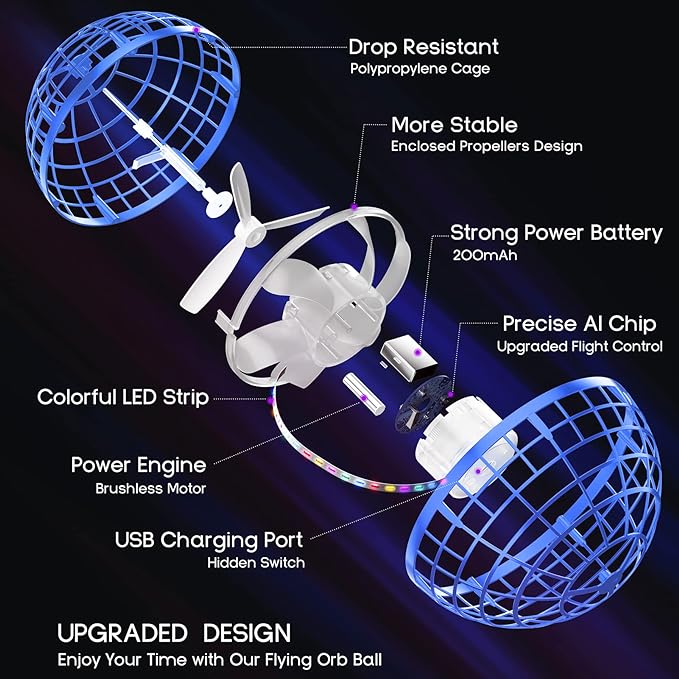 ball boys 9 birthday Flying 8 outdoor children adult boomerang ball 6 flying gift stuff hover control and cool hand drone for years old 10 7 girls toy above spinning mini flying spinning toys cosmic