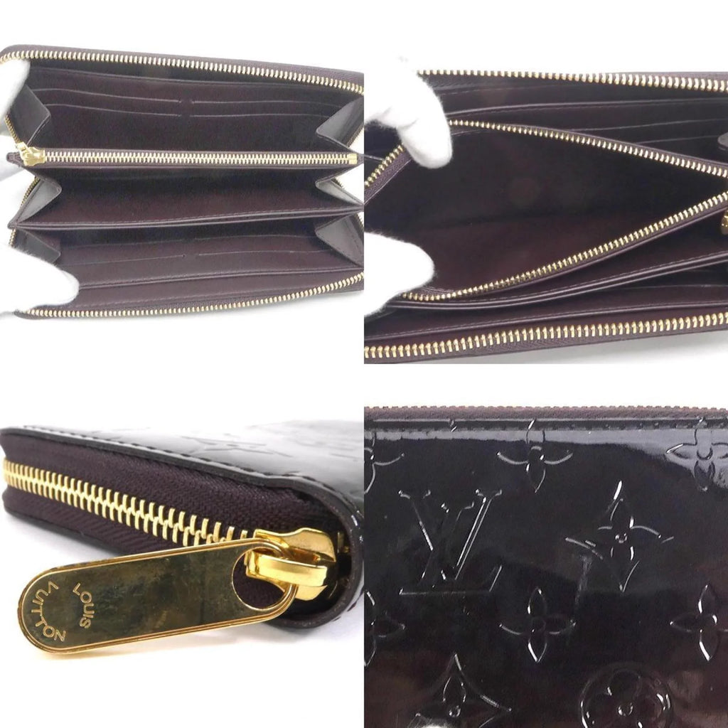 Zipper M93522 Louis Long Pre-Owned Vuitton Amaranto (Good) Zippy Unisex LOUIS VUITTON Wallet Verni Monogram Round