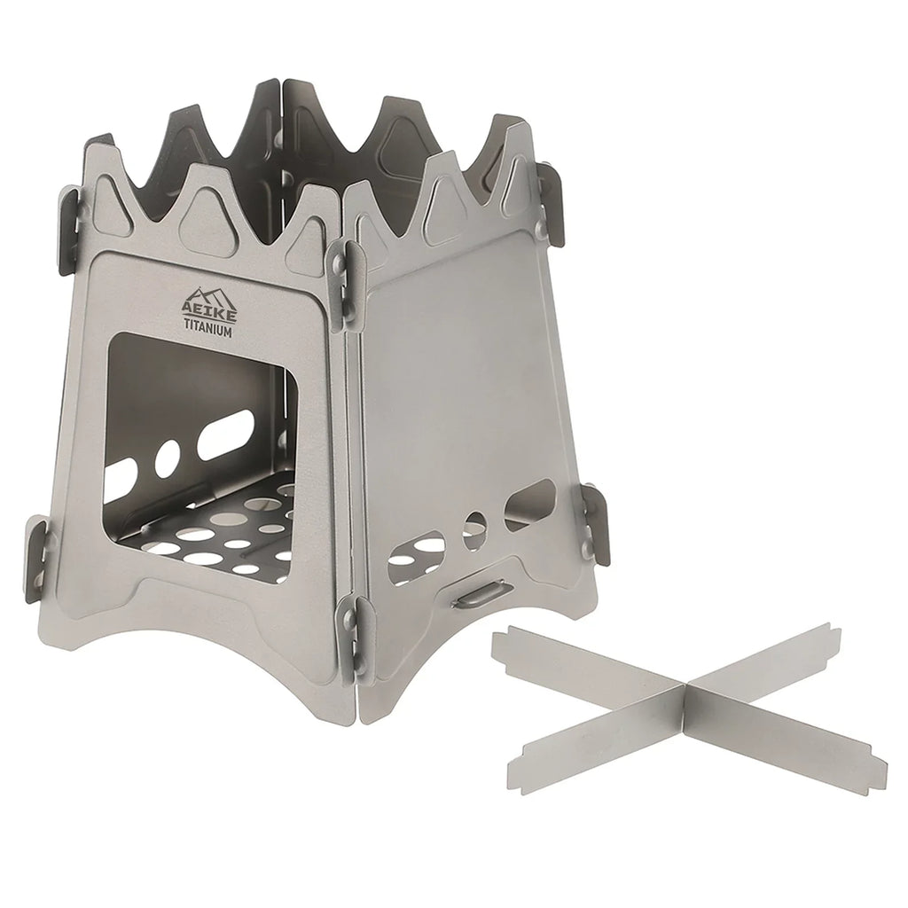 Survival Picnic Aeike Camping Backpacking Wood Stove Burning for Portable Wood Lightweight Folding Cooking Stove