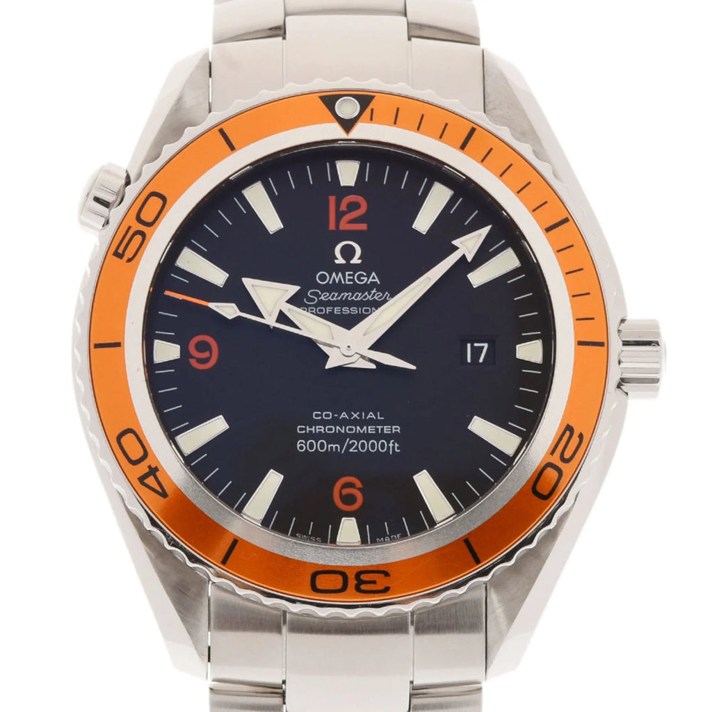 Pre-Owned Watch OMEGA Co-Axial 600 2208.5 Black Planet Automatic SS (Good) Seamaster Ocean Men's Dial
