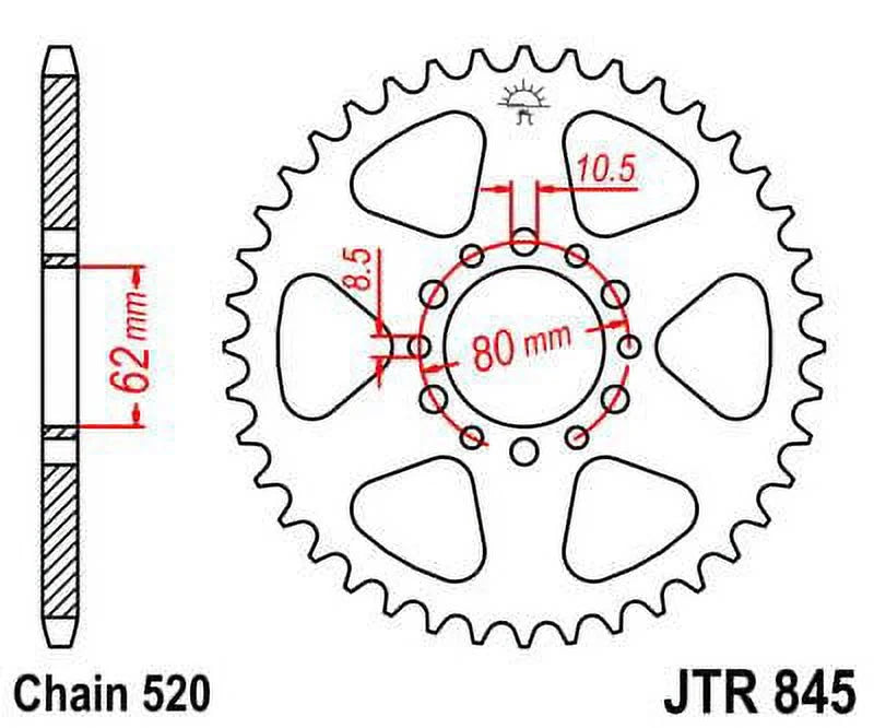 G,H-USA Rear & 80-81 Sprockets for IT125 Front YAMAHA Kit JT Sproket