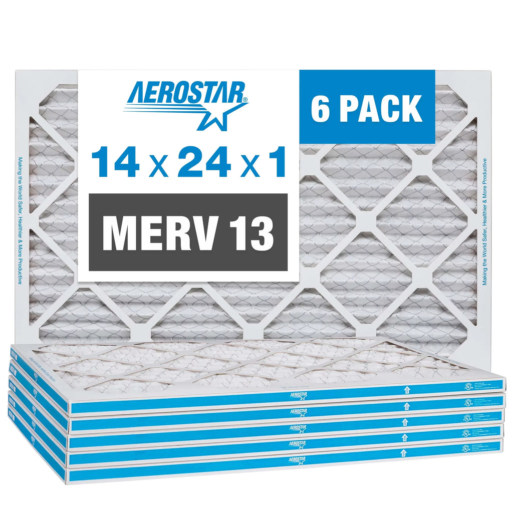 14x24x1 14x24x1, Air in Box Pleated USA MERV 13, the of Filter, Aerostar Made 6,