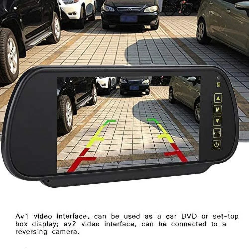 View Vehicle LCD 7 for Mirror Parking Car Bileeko Inch Rear Screen Monitor