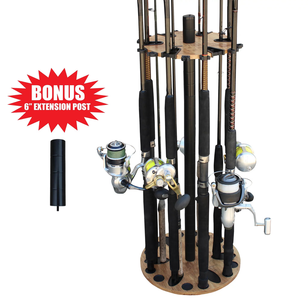 Assembly 6" Rack - Storage Post 24 Tool - Rush Creations No Creek Features Round Floor Free Cherry Fishing American Extension Rod/Pole Finish