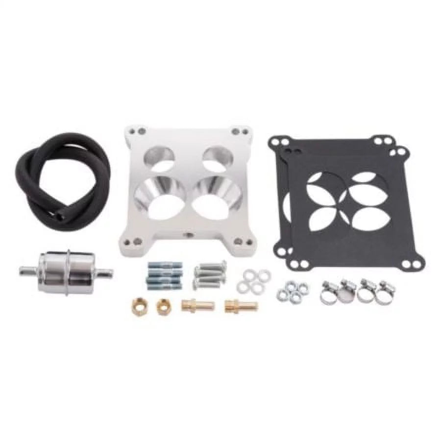 Adapter Stock Square-Bore W/ ML320 Or Spread-Bore Carb To Edelbrock 2000 QuadraJet Mercedes-Benz #2697 Thermo-Quad
