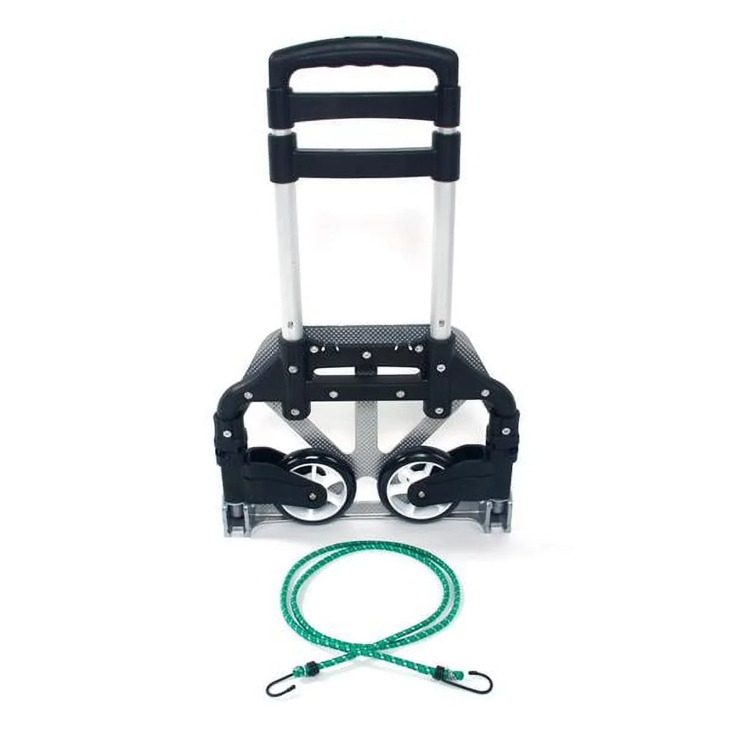 Trolley Cart Aluminum Push black Truck Folding luggage trolley Collapsible telescopic cart Portable foldable Portable Black trolley Dolly