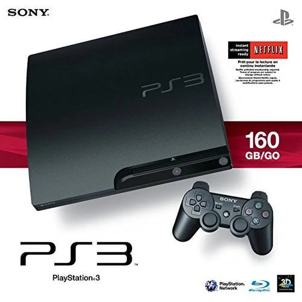 Sony 160GB PlayStation Console Restored (Refurbished) PS3 Slim