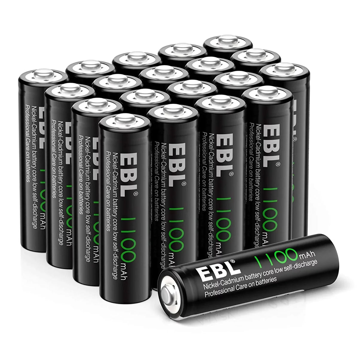 Long-Lasting Rechargeable Double 1.2 EBL Batteries Batteries (20 a AA Pack), Volts