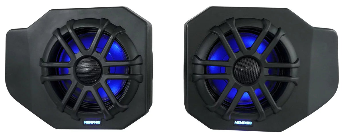 Tower Memphis Polaris 2018+ Ranger RNGR65FE Audio Speakers+Amp For Pods+LED Pair