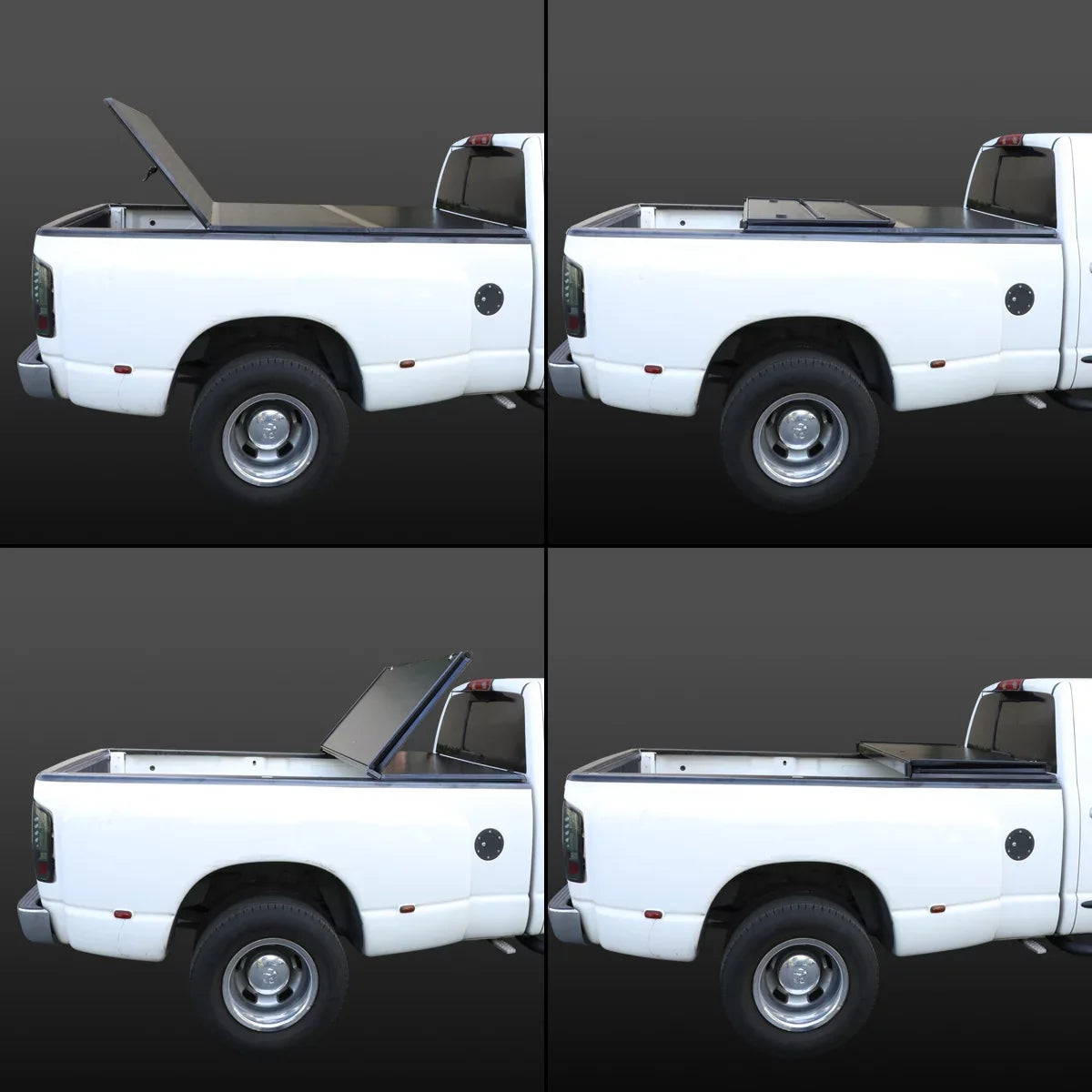 to Solid Bed / 1500 Cover For 3500 Motoring DNA 2009 TTC-HARD-028 Short Tonneau 6.5Ft Fleetside Ram Hard 2022 Truck Tri -Fold
