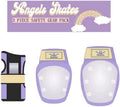 Skates - Protective Purple Youth Pads - Kids Roller Pads - Gears Safety 6-Piece Women Adult Small - Elbow Wrist for Knee - Gear Pack Skates Angels BMX Guards