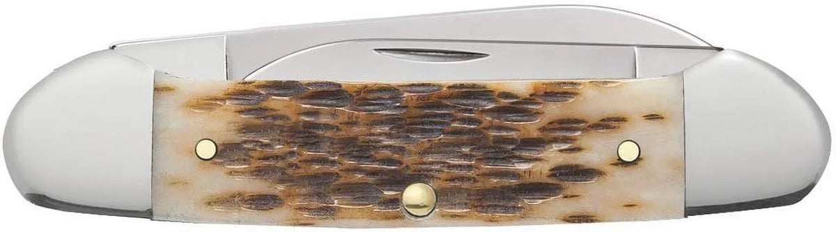Case CV Pocket Amber Canoe Knife Bone