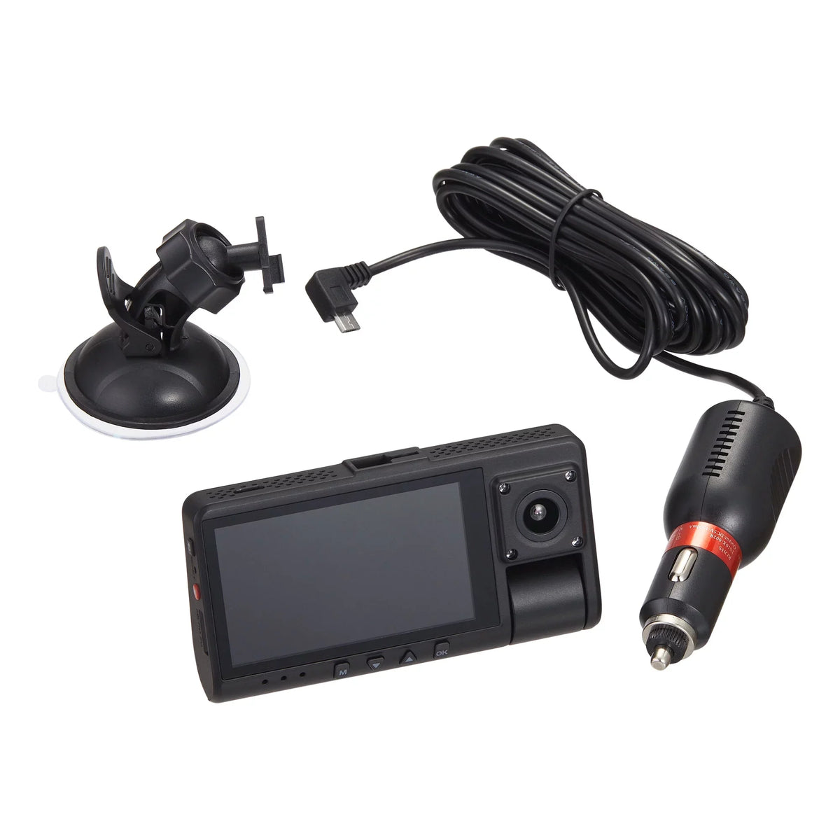G-Sensor 128GB Dual 1080P onn. Front Ultra-Wide 16GB Max, Angle Lens, SD with to Cam LCD with Card, 3" Dash Camera Suppots Built Screen, up in