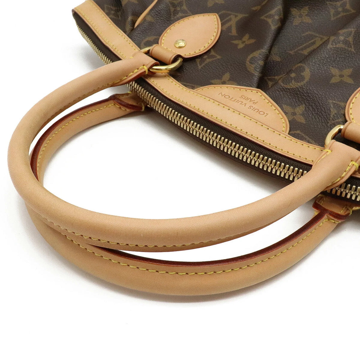 Authenticated Tote Handbag Bag Monogram PM Vuitton Louis M40143 LOUIS Used Tivoli VUITTON