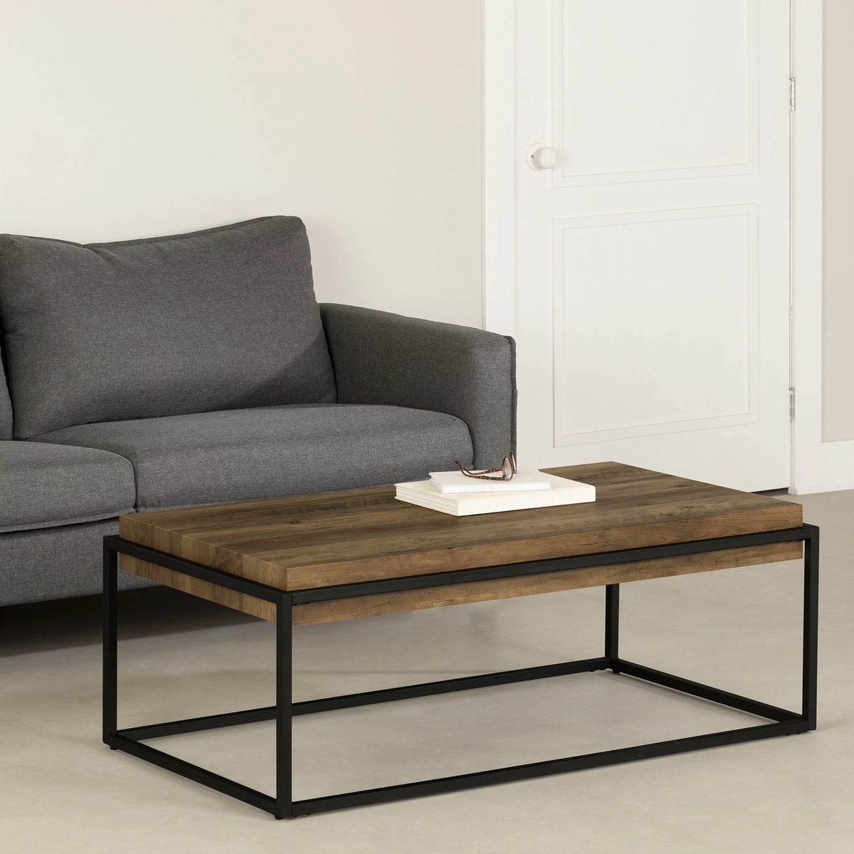 Brown Table, Coffee Shore Industrial Acacia South Urban Modern Mezzy,
