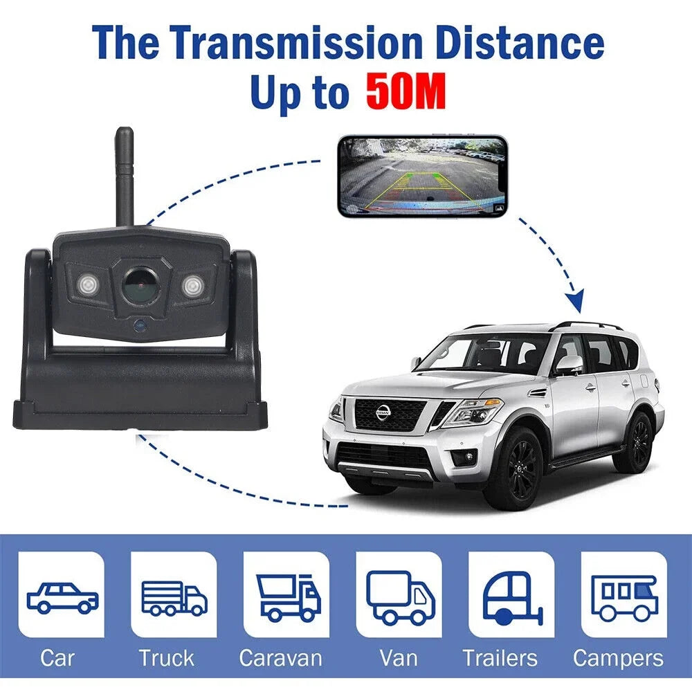 Camera, for 9600mAh Wireless Reliable Front/Rear Magnetic Backup WiFi Battery View, JahyShow