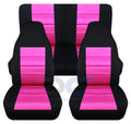 with Jeep T241-Designcovers Hot Pink Seat 2003-2006 Front&Rear Compatible Covers:Black and - Two-Tone LJ Full Wrangler Set