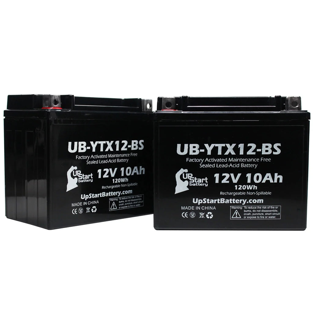 '- 12V, Activated, 1000 CC UB-YTX12-BS GSX-R1000 Factory UpStart 2003 Motorcycle 2-Pack Replacement Maintenance Free, 10Ah, Battery Battery Suzuki