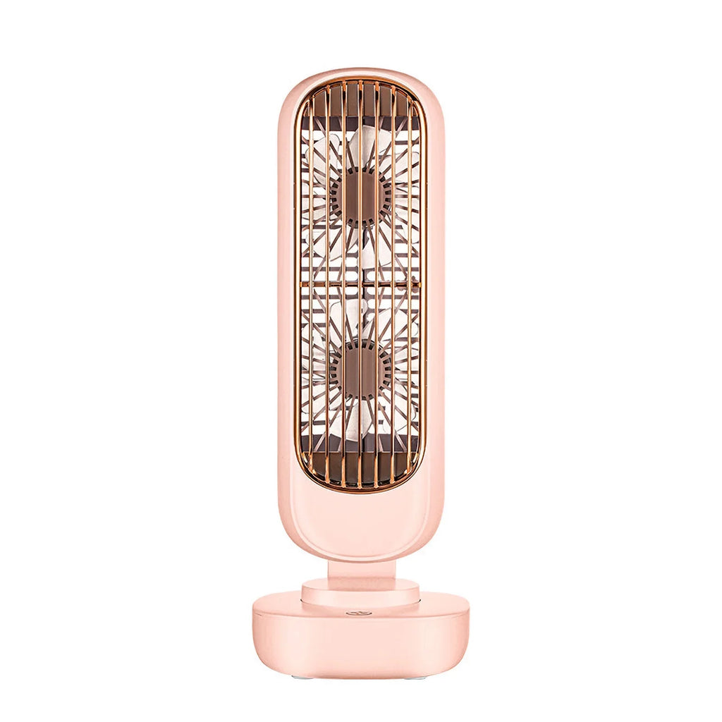 Office for Circulation Anself Fan Tower Portable Speed Dual Fan Standing Small Home Mini 3 Bedroom Cooling Desktop Tower Desk USB Fan Air