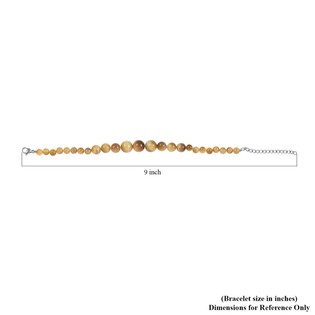 59.04 Shop for Mothers Plated Mom for Bracelet LC Steel Rhodium Eye Round Day Beaded Ct Gifts Stainless Tiger's Women