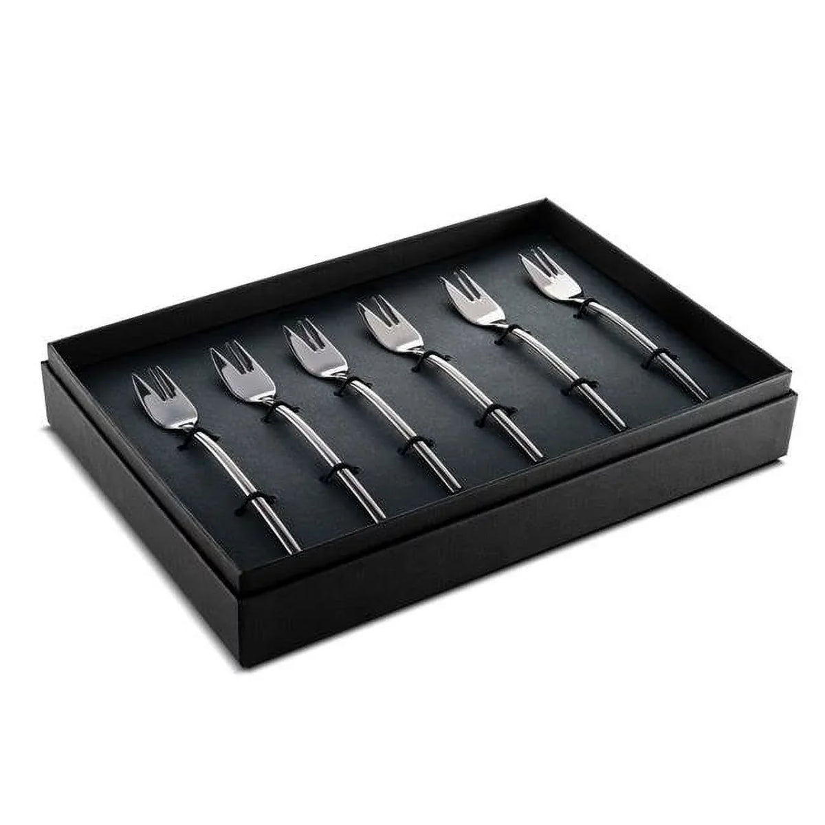 Fork Nero Due Cake of 6 Pack - Oro