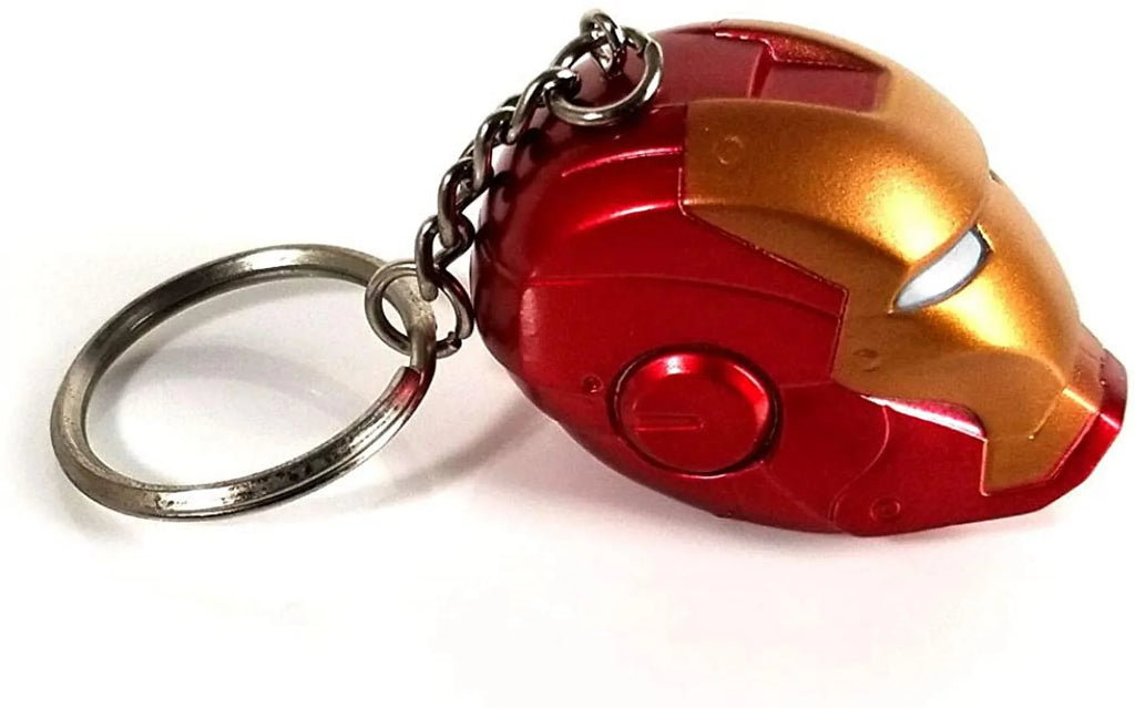 Figure Superhero Helmet Iron Man GFDay Style Keychain Ring Key