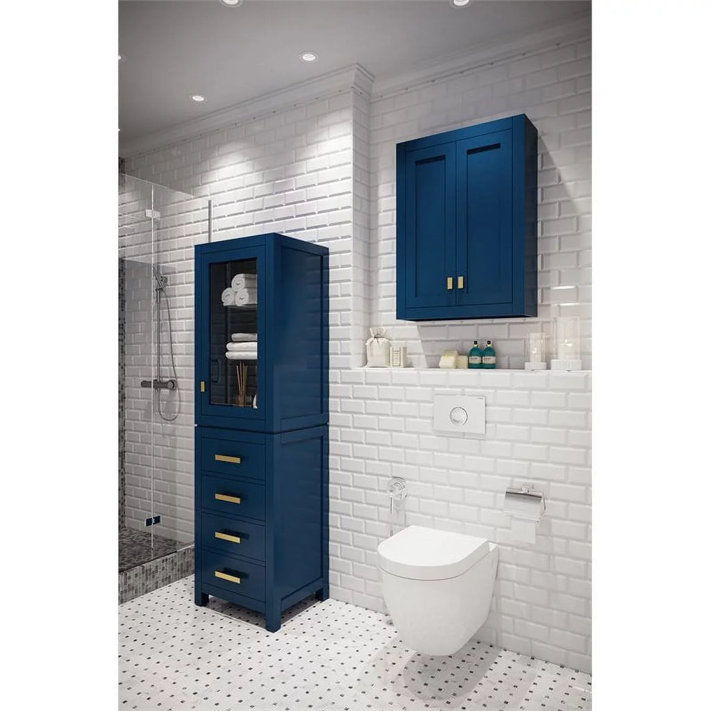Medicine Water 33" Cabinet Madison Solid Hardwood in Creation Blue/Chrome