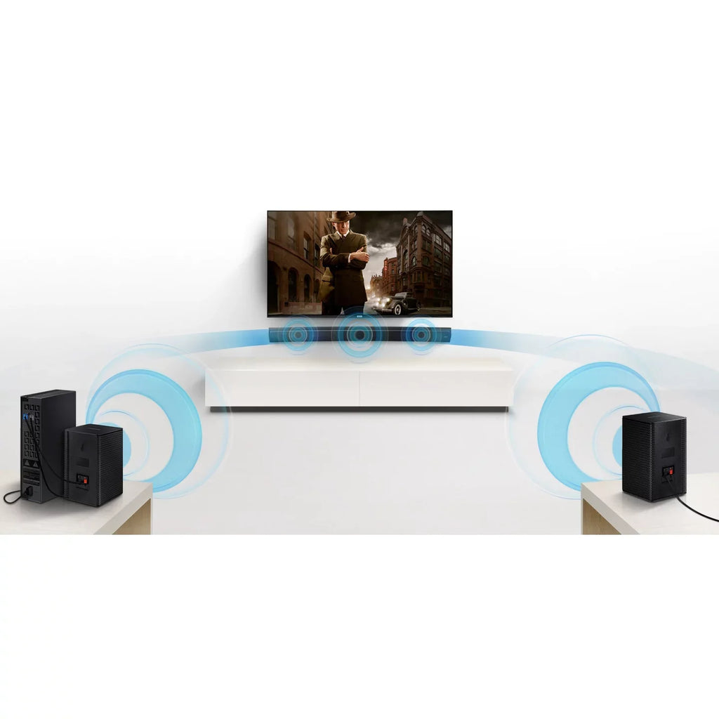 Wireless of Shelf Kit Pack Soundbar Wall Samsung SWA-9100S Rear Expansion Stands 3 Theater Surround Bundle Deco Home Sound Speaker Mount 2.0ch SWA-9100S/ZA for Gear with
