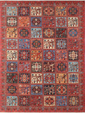 x Aria 8'11" 11'10" Rug, Qurban Rusty-Red/Blue