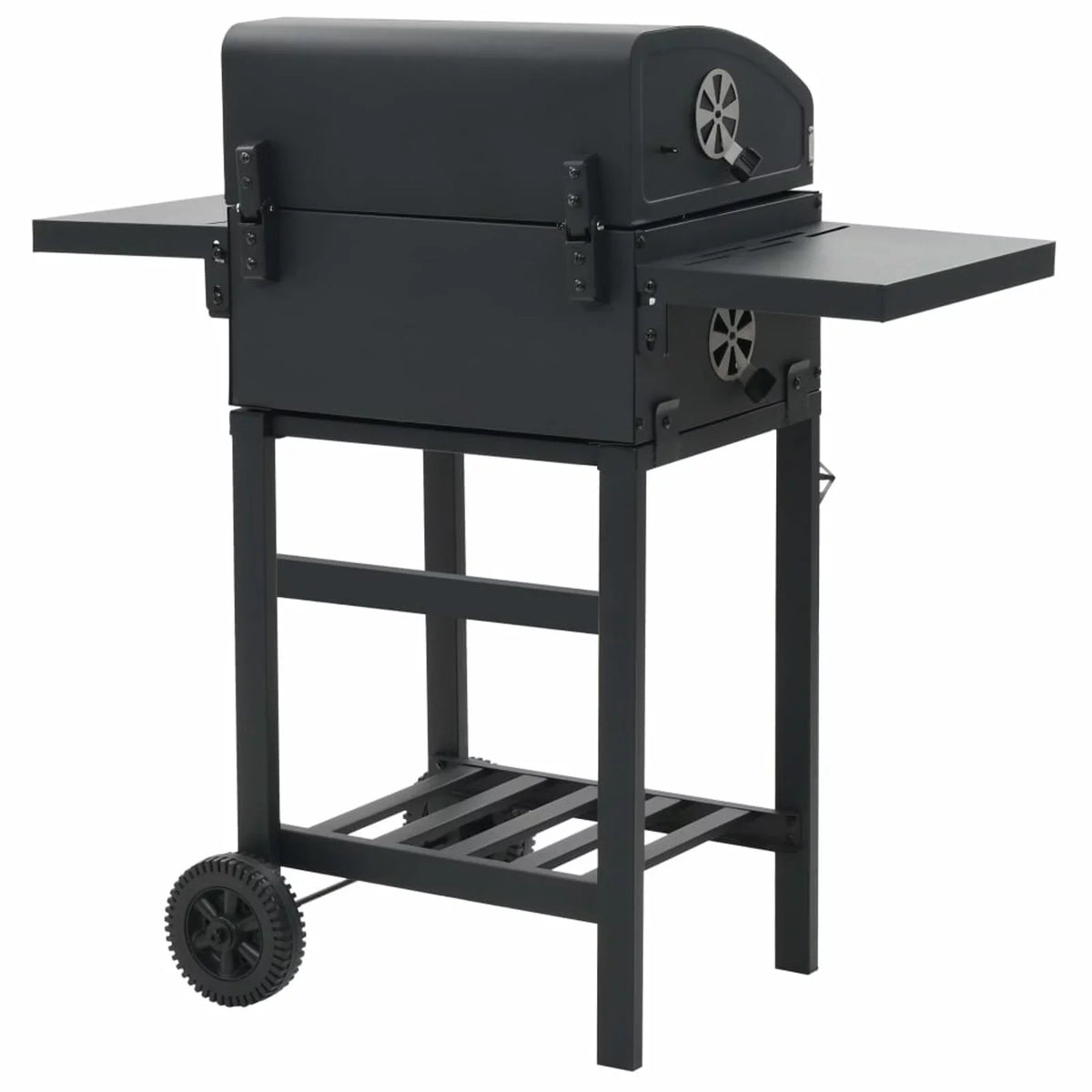Charcoal-Fueled with Black Grill BBQ Bottom Shelf