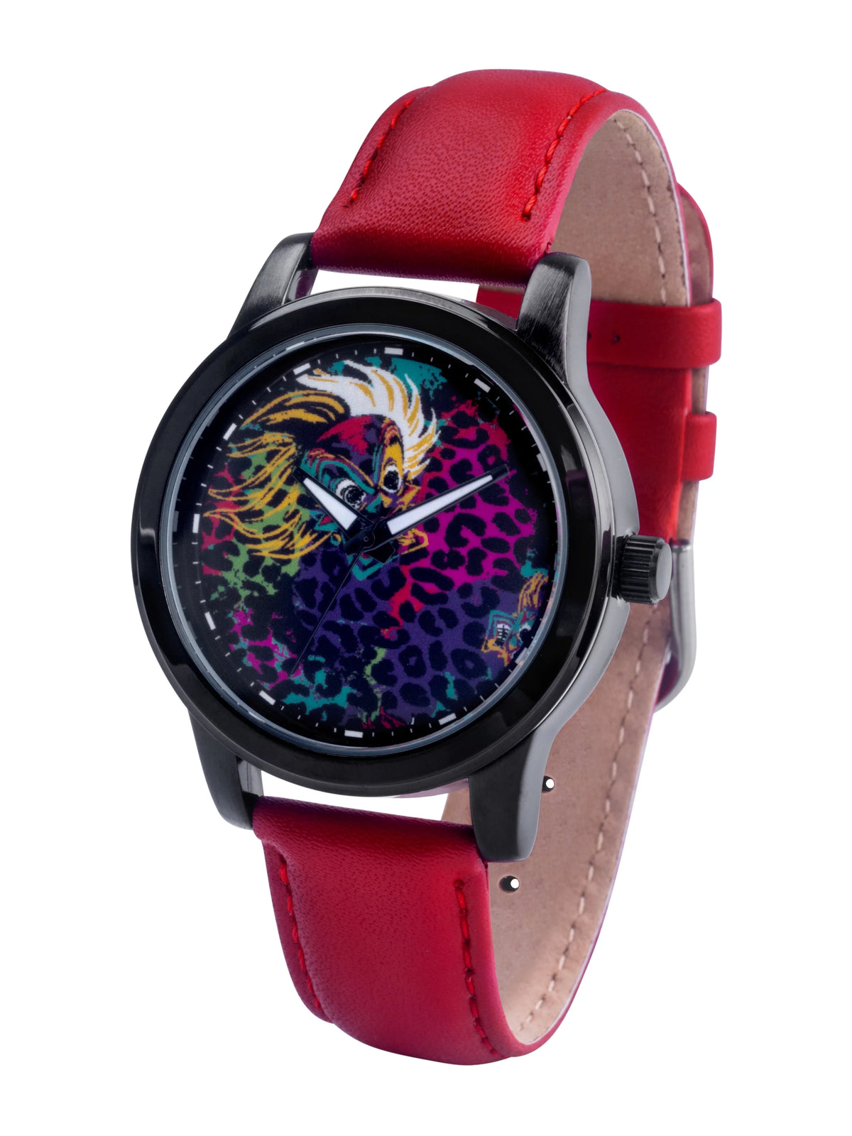1-Pack Vil Disney Black Alloy Cruella Women's De Watch, Villains
